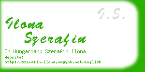 ilona szerafin business card